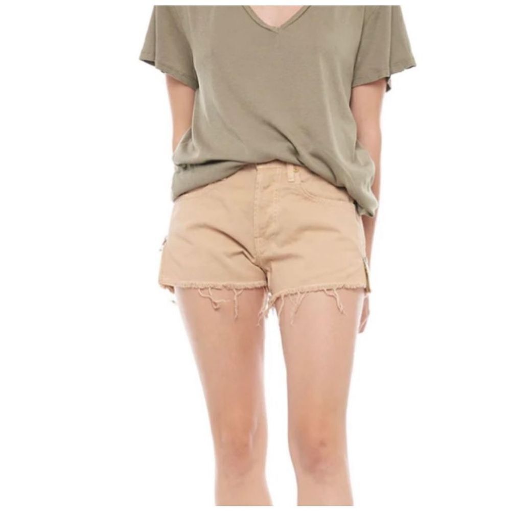 Sandrine Rose SIZE 24 NWT beige button fly shorts with side zipper - Picture 2 of 14